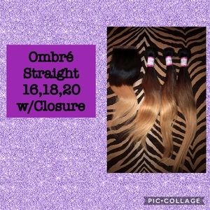 This 12A ombré Straight Brazilian Bundles